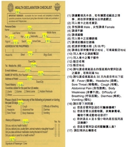 健康申报表