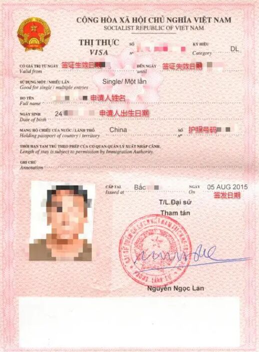 越南、柬埔寨自由行签证所需材料