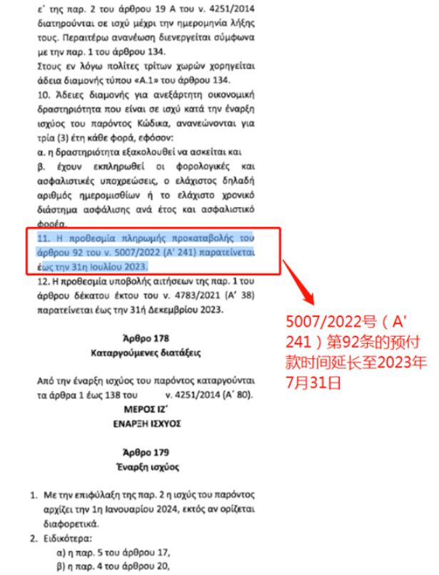 希腊黄金居留政策已定，涨价延期到7月31日！