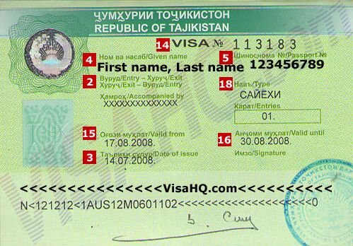 塔吉克斯坦商务签证需要哪些材料